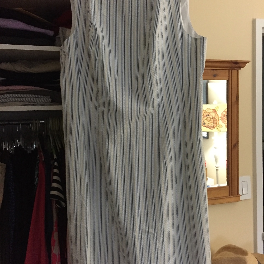 Brooks Brothers Size 14 Seersucker Sheath Dress